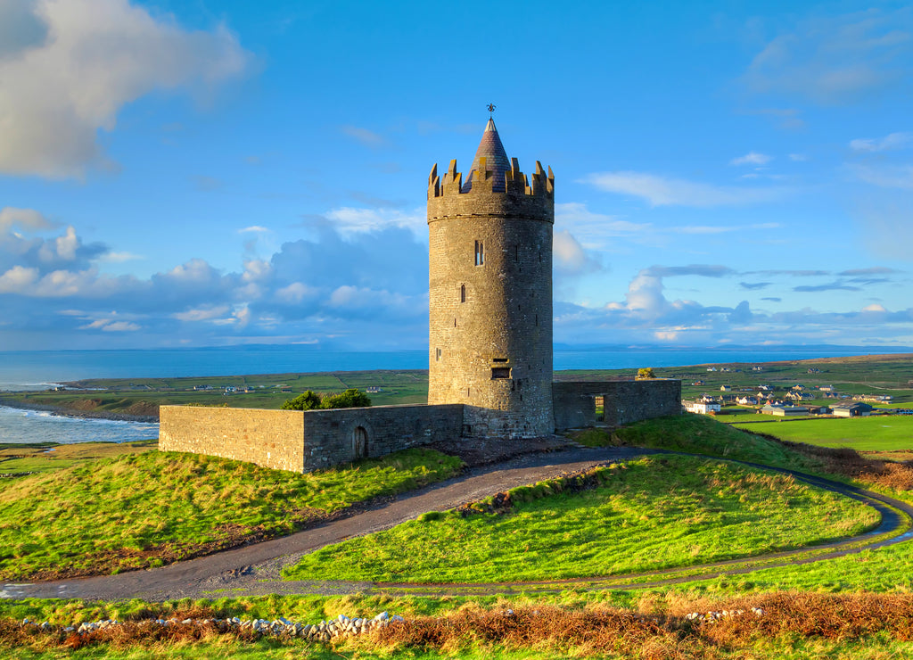 Doonegore castle in Doolin, Ireland