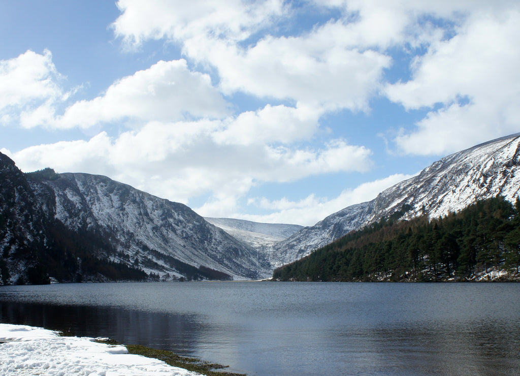 Landscapes of Ireland. Snow in Wicklow Mountains