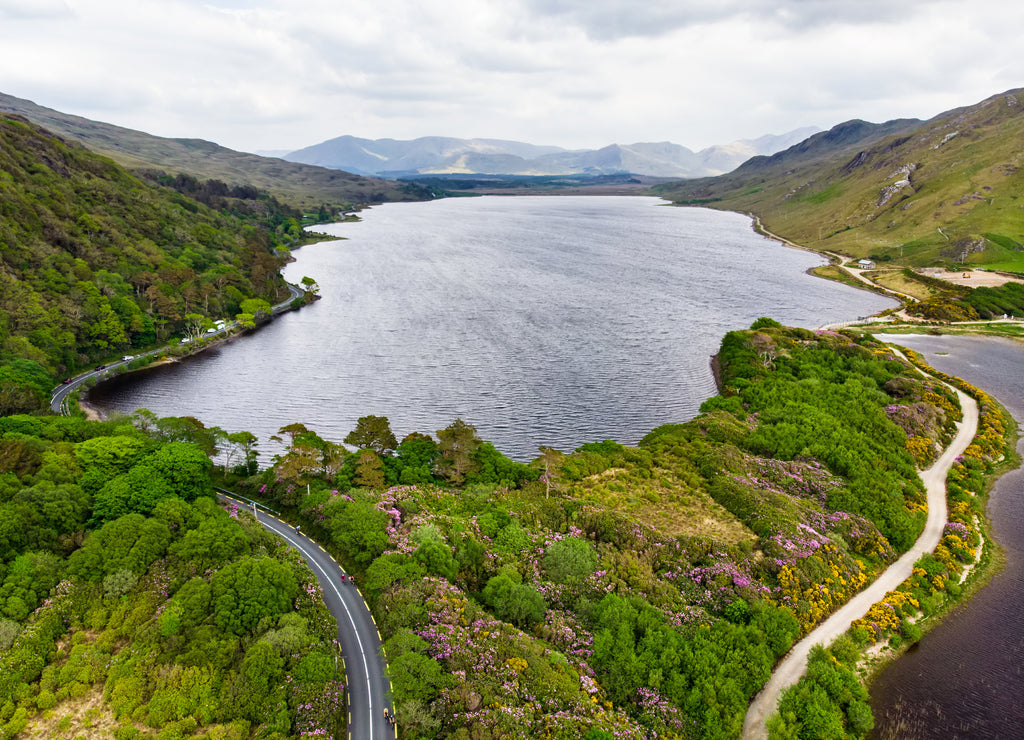 Beautiful view of Connemara National Park, famous for its bogs, heaths and lakes, County Galway, Ireland