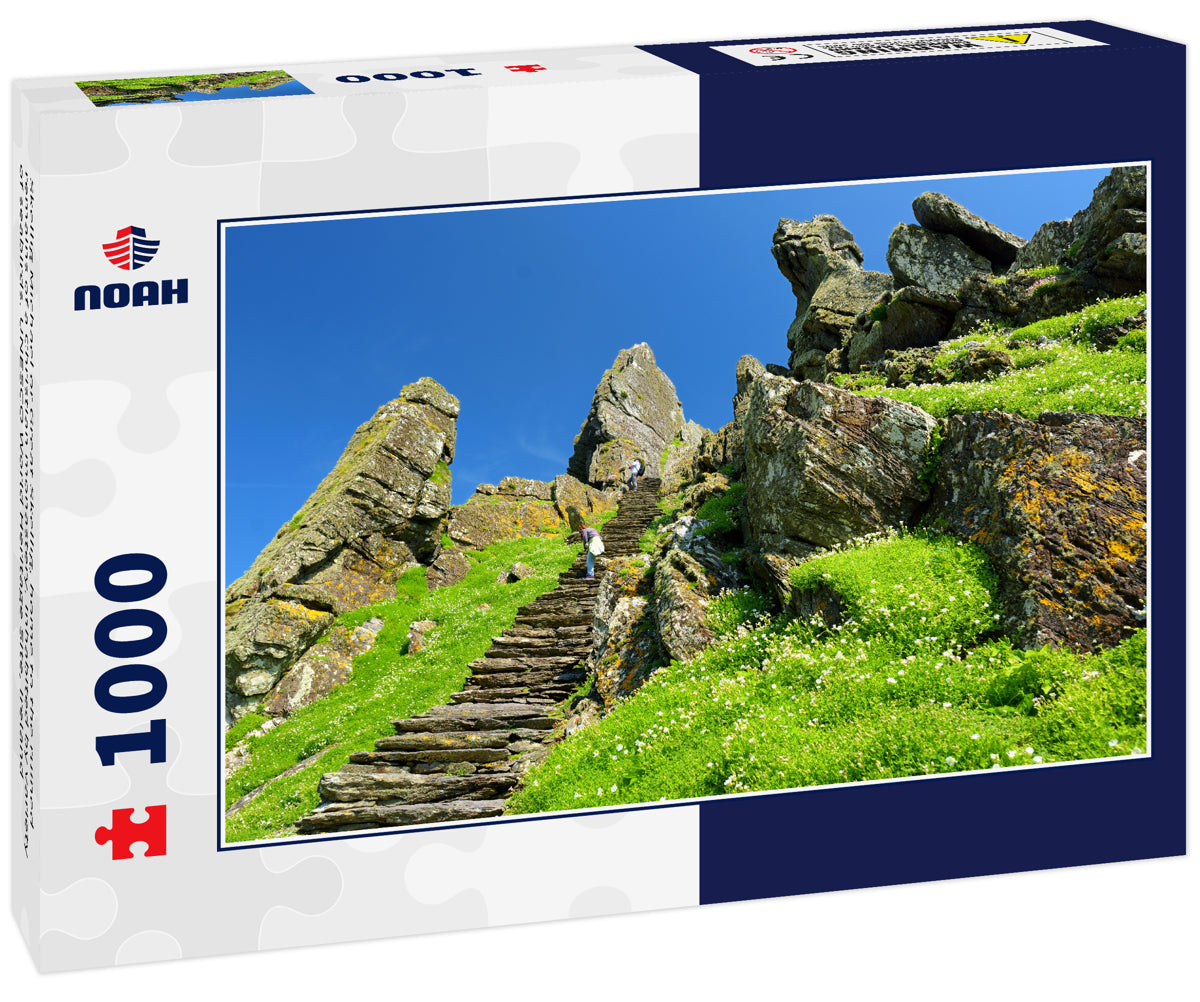 Skellig Michael or Great Skellig, home to the ruined remains of a Christian monastery. Inhabited by variety of seabirds. UNESCO World Heritage Site, Ireland