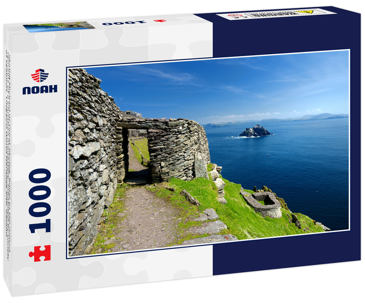 Skellig Michael or Great Skellig, home to the ruined remains of a Christian monastery. Inhabited by variety of seabirds. UNESCO World Heritage Site, Ireland