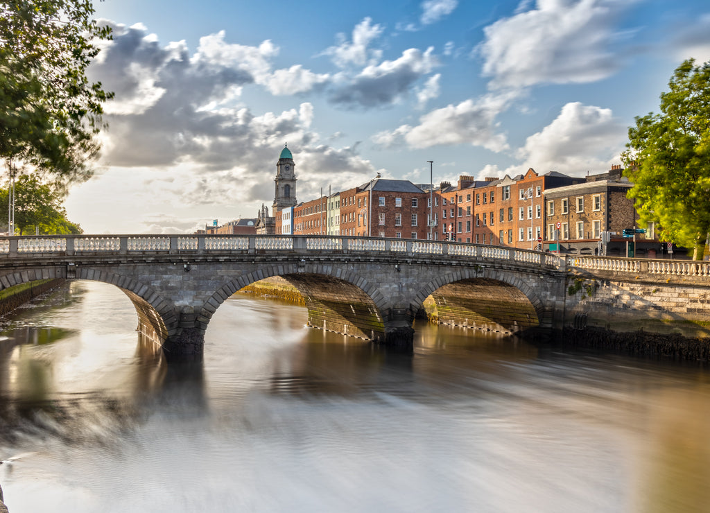 Saint Paul's Church and the River Liffey in Dublin, Ireland