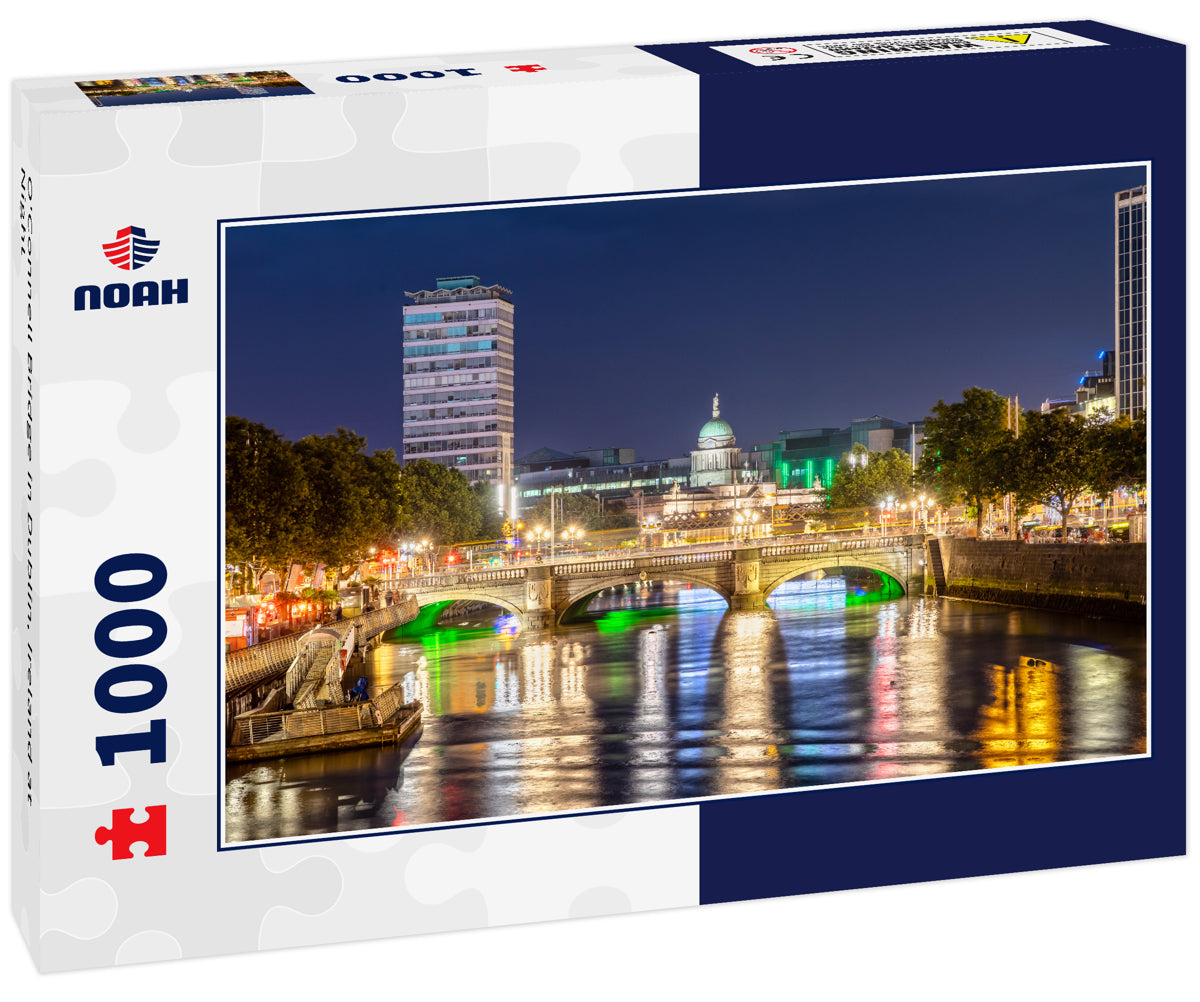 O'Connell Bridge in Dublin, Ireland at Night