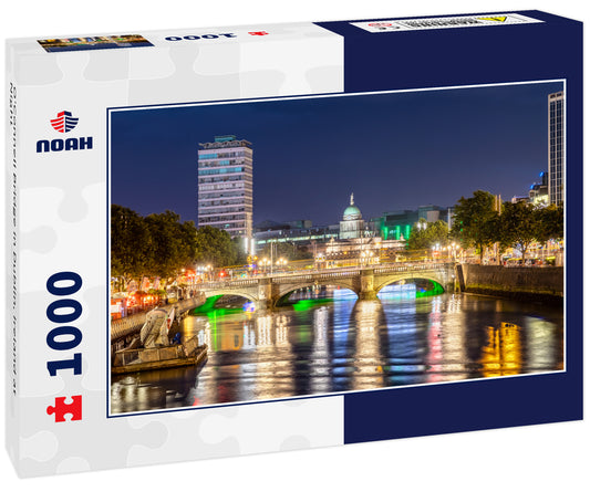 O'Connell Bridge in Dublin, Ireland at Night