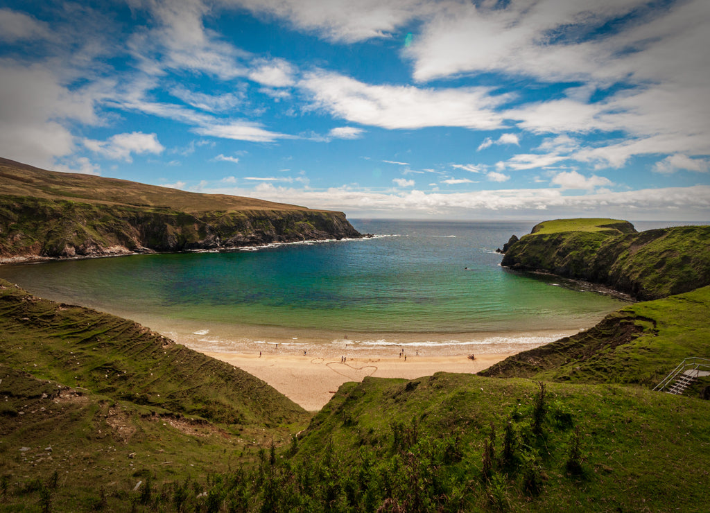 Beach panorama in Ireland, Europe