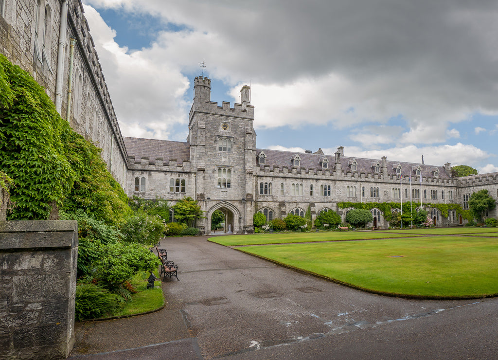 Long Hall and Clock Tower of University College Cork, Ireland