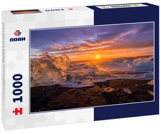 Ices on the beach at jokulsarlon - southeast Iceland