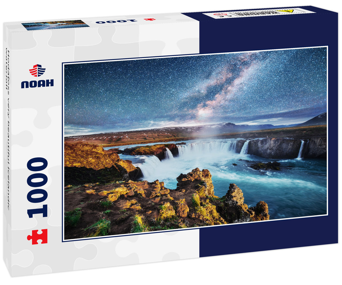 Hodafoss very beautiful Icelandic waterfall