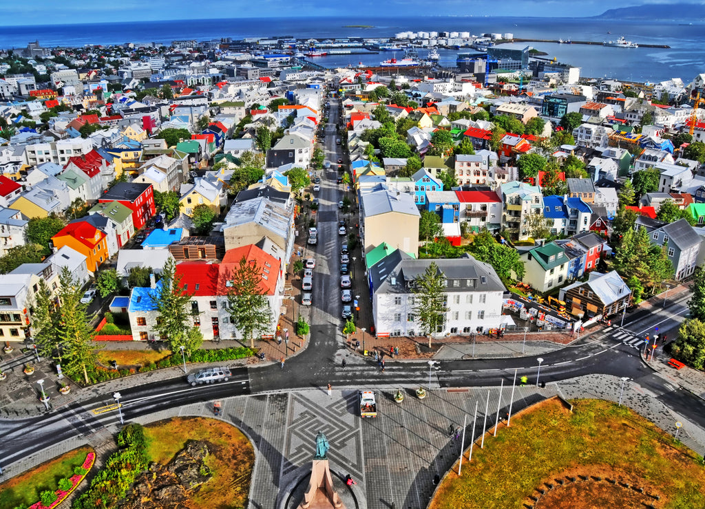 Panorama of Reykjavík - the capital and largest city of Iceland