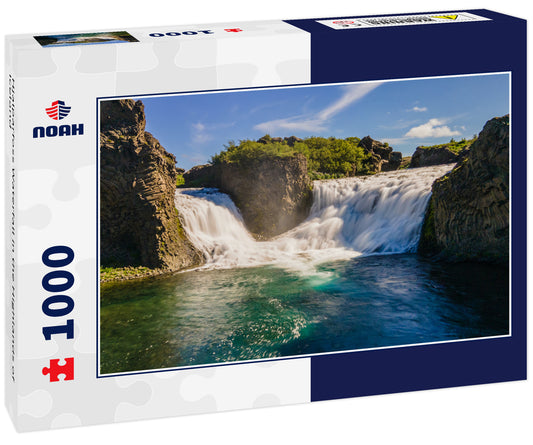 Hjalparfoss Waterfall in the Highlands of Iceland