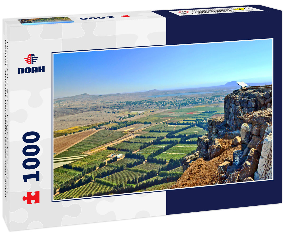 View of the Golan heights from mount Bental. Border between Israel and Syria