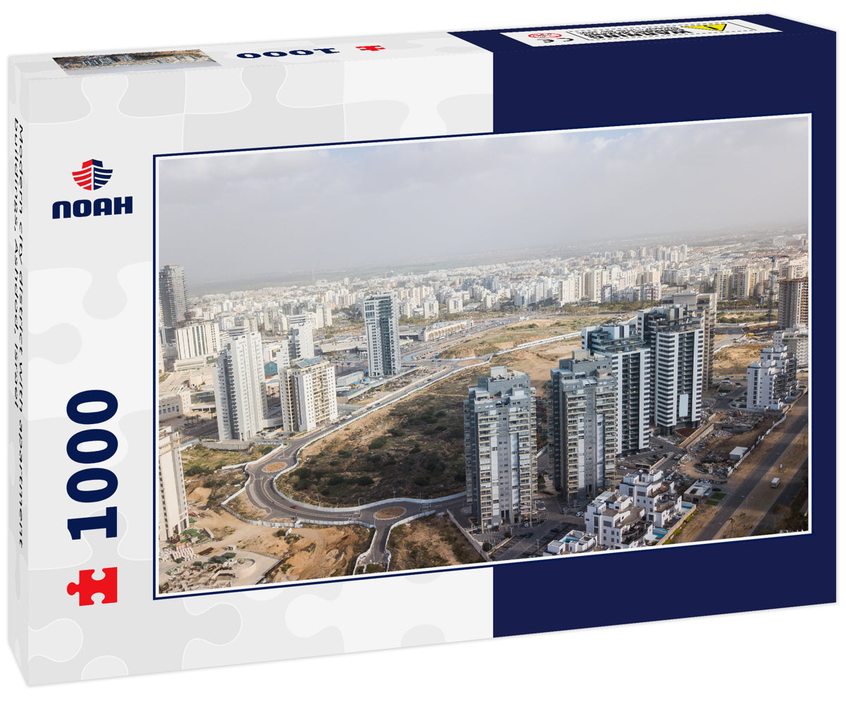 Modern city district with apartment buildings, Ashdod, Israel