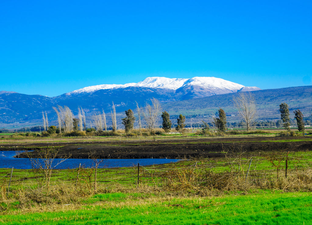 Hula Valley and Mount Hermon, Northern Israel
