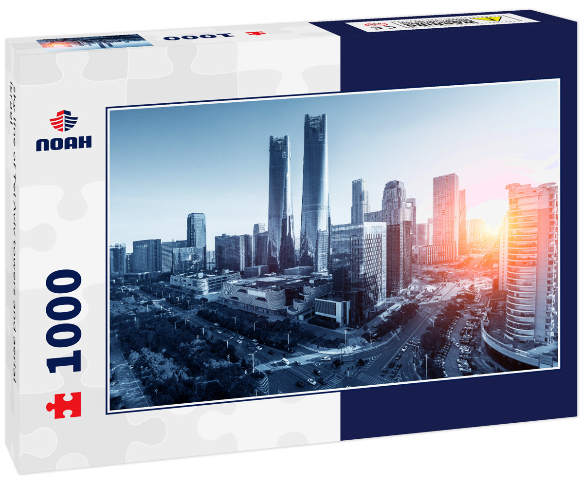 sky line of Tel Aviv towers and aerial israel