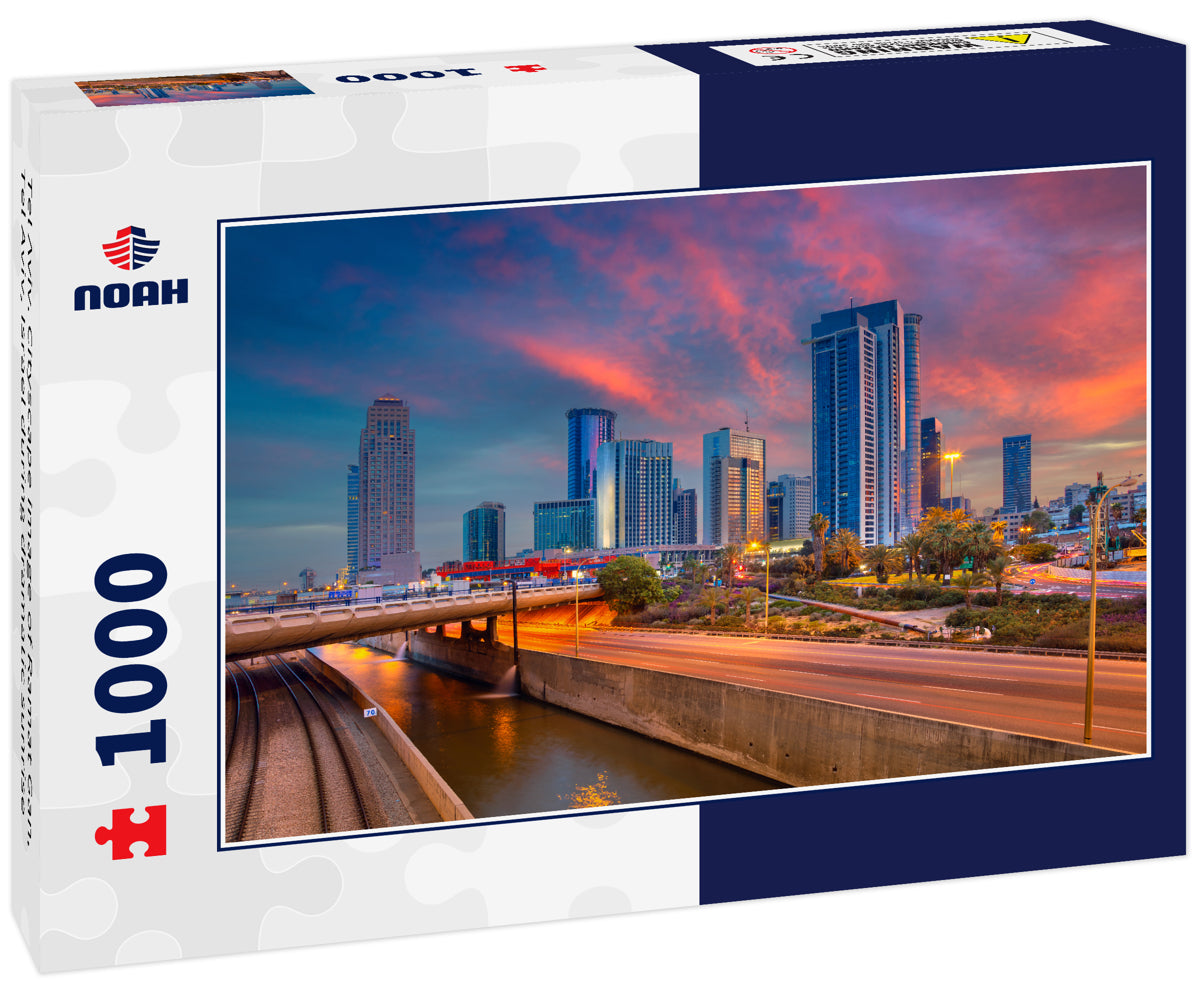 Tel Aviv. Cityscape image of Ramat Gan, Tel Aviv, Israel during dramatic sunrise