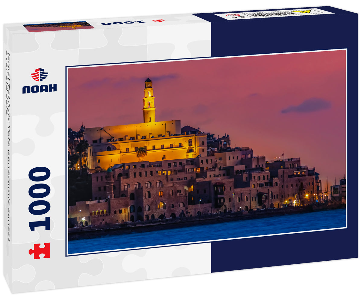 Israel Tel Aviv Yafo panoramic sunset over old Jafo