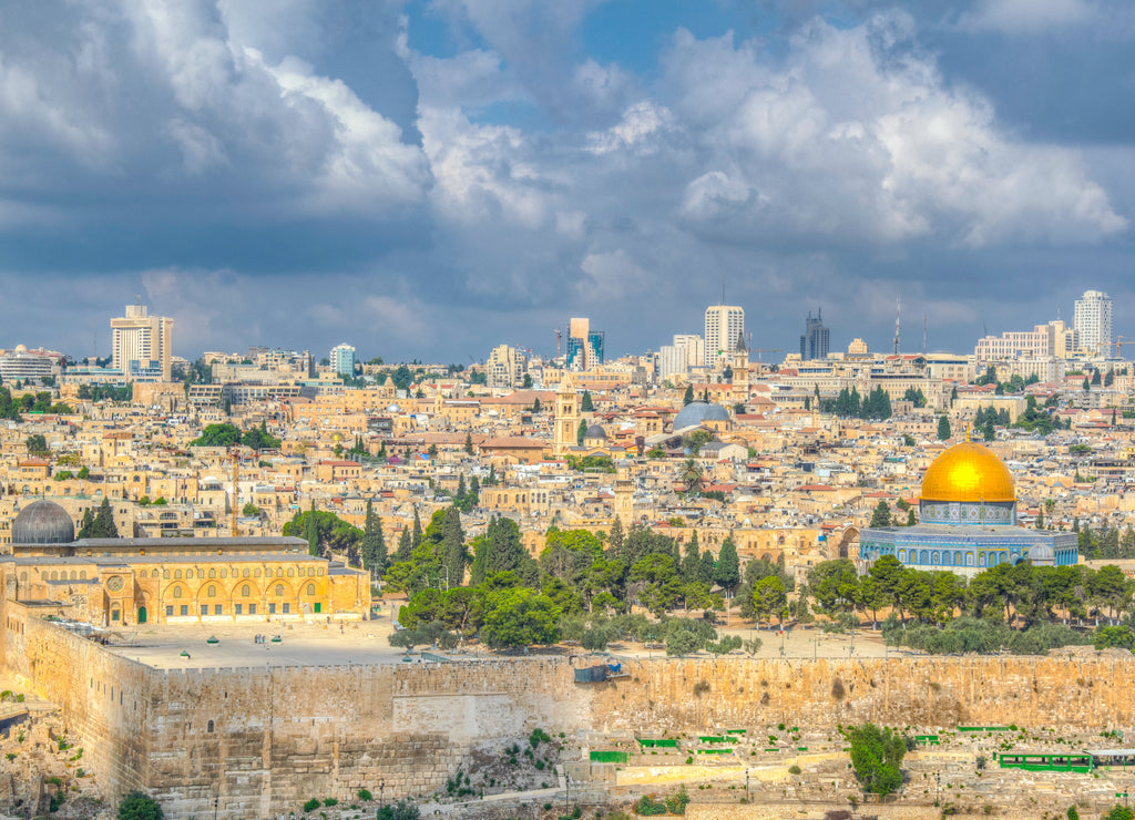Jerusalem viewed from the mount of olives, Israel