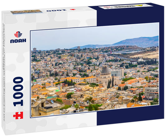 Cityscape of Nazareth with Basilica of the annunciation, Israel