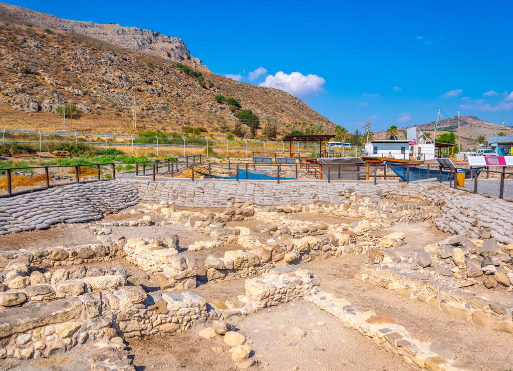 Ruins of Magdala near sea of galilee in Israel