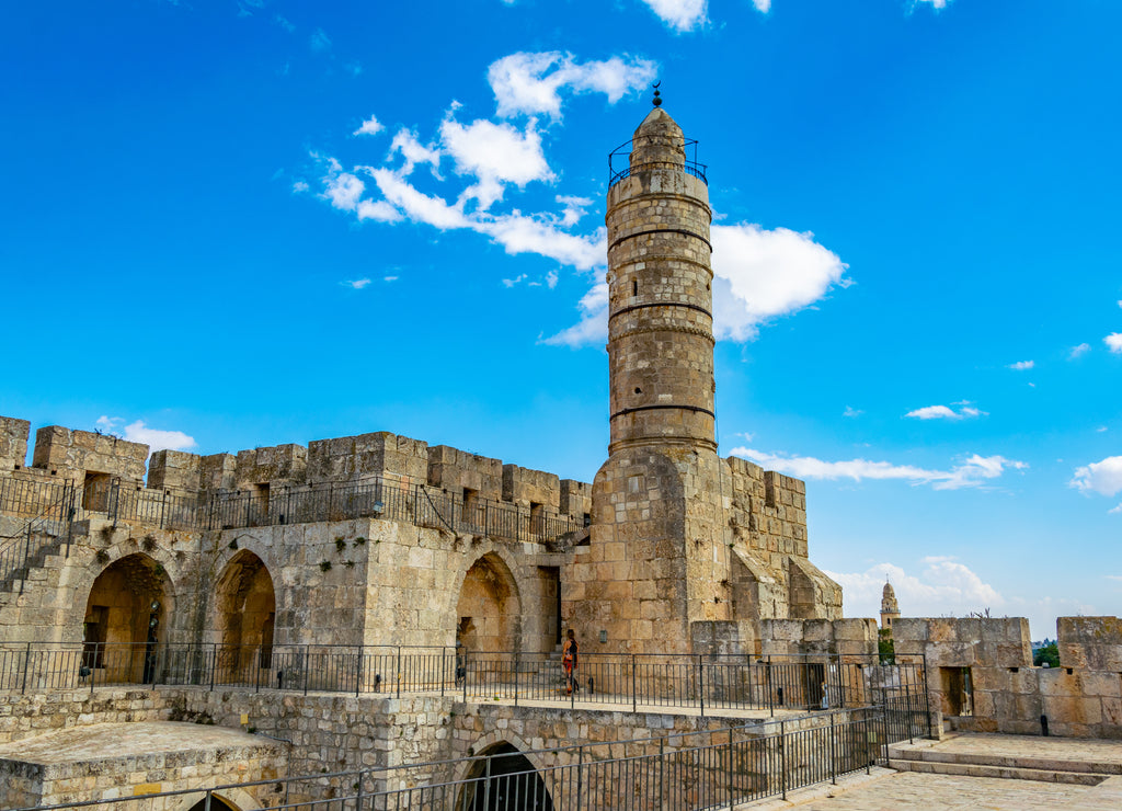Inner courtyard of the tower of David in Jerusalem, Israel