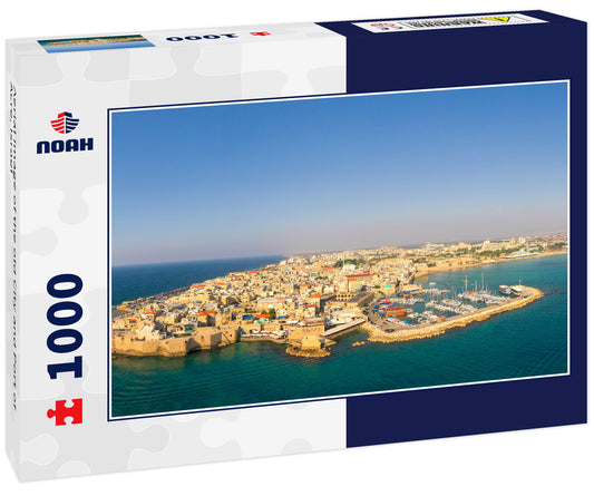 Aerial image of the old City and Port of Acre, Israel