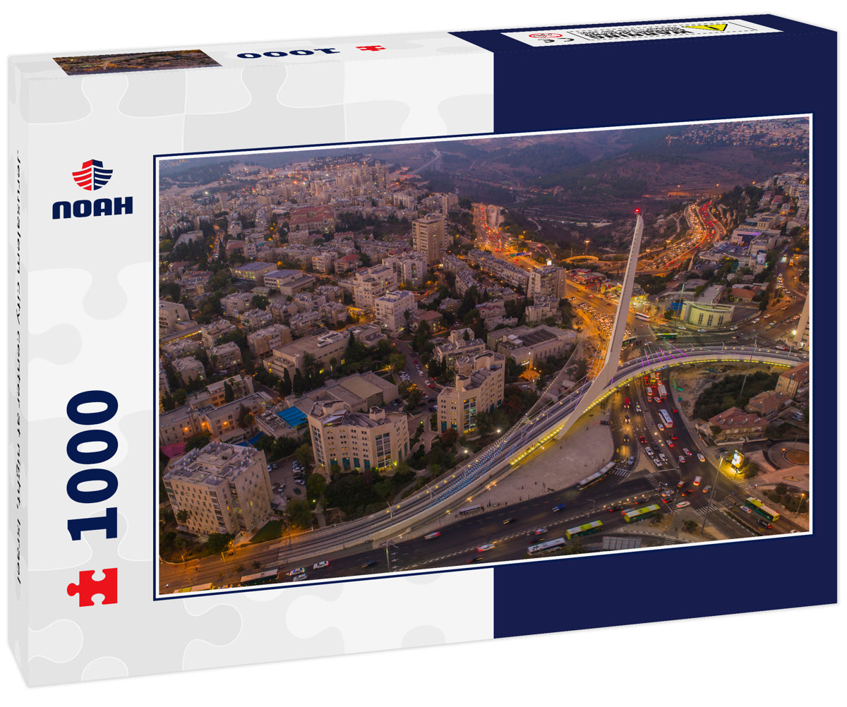 Jerusalem city center at night, Israel