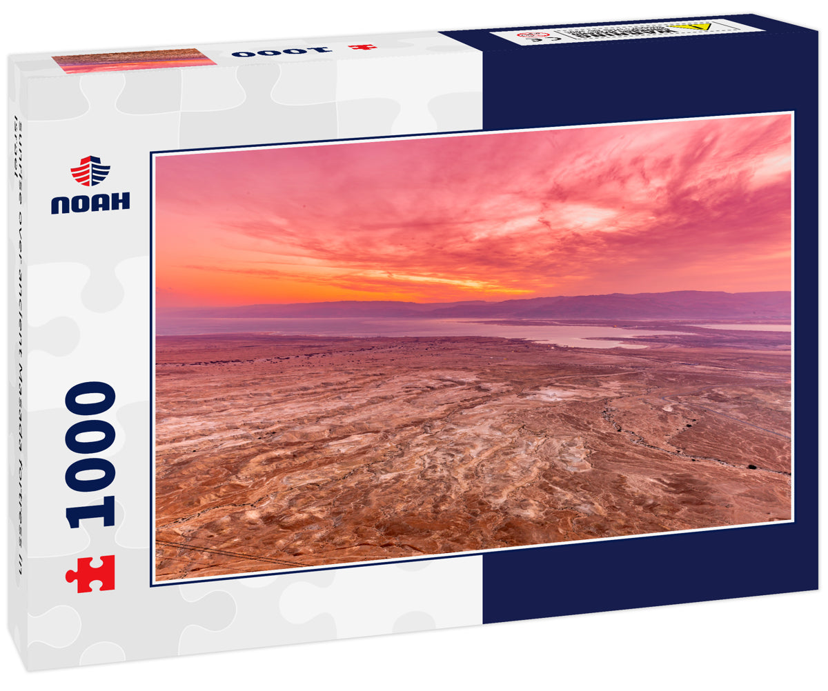 sunrise over ancient Masada fortress in Israel