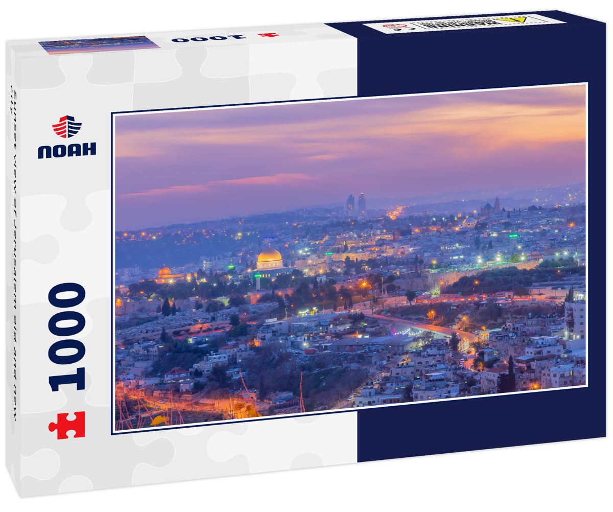 Sunset view of Jerusalem old and new city