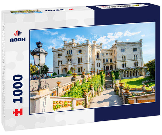 Miramare castle with gardens on the gulf of Trieste on northeastern Italy