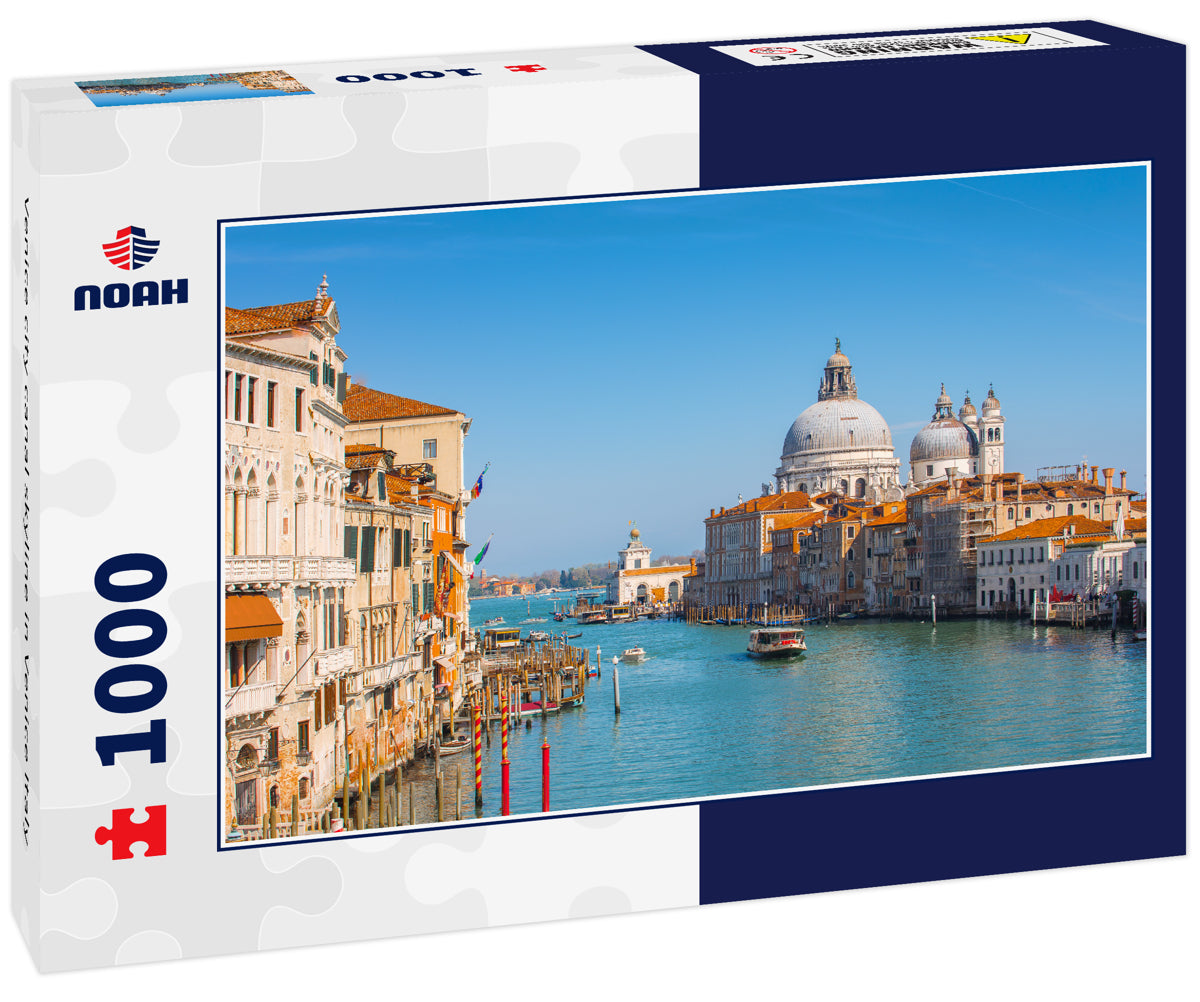 Venice city canal skyline in Venice Italy