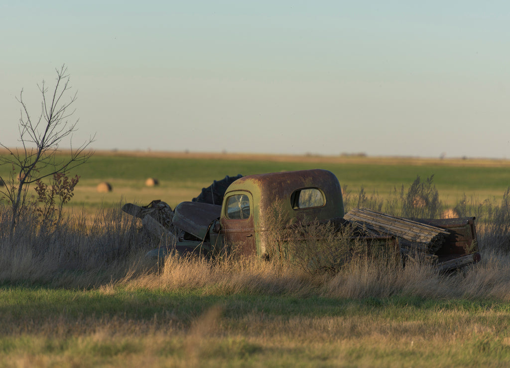 An old rusty truck on the North Dakota Prairie