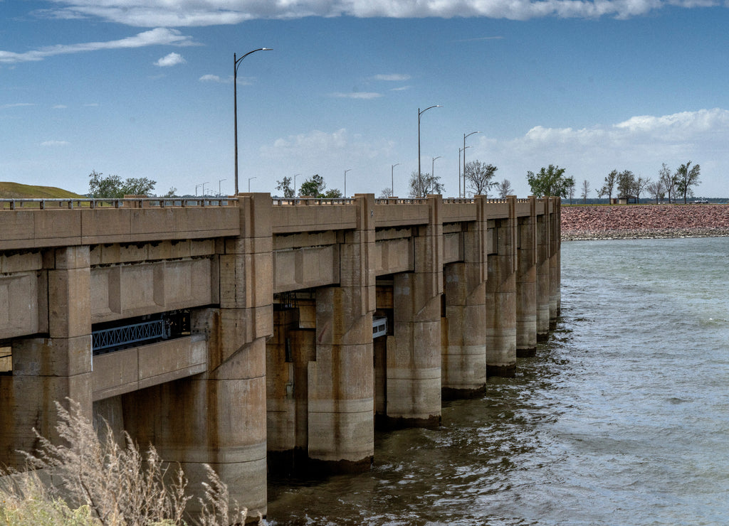 Garrison Dam near Bismarck North Dakota is a earth fill embankment dam built by US Army Corp of Engineers between 1947-1953. and is the 5th largest earth embankment dam ever built