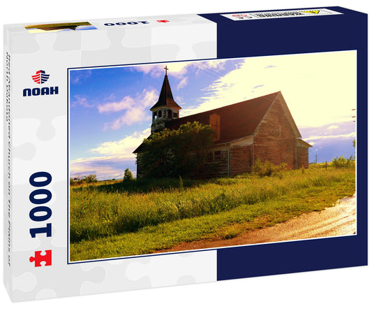 Red Abandoned Church on The Plains of North Dakota