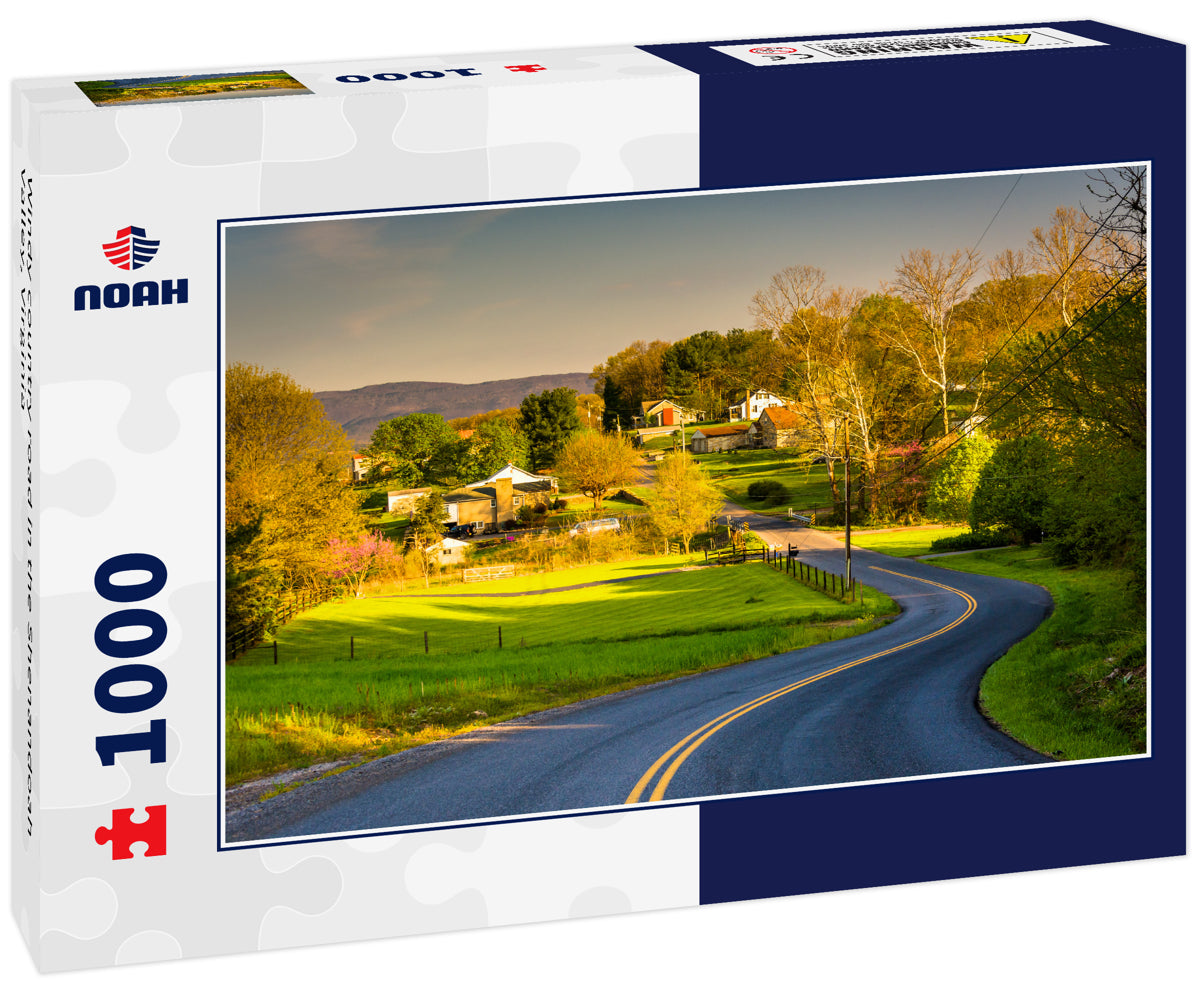 Windy country road in the Shenandoah Valley, Virginia