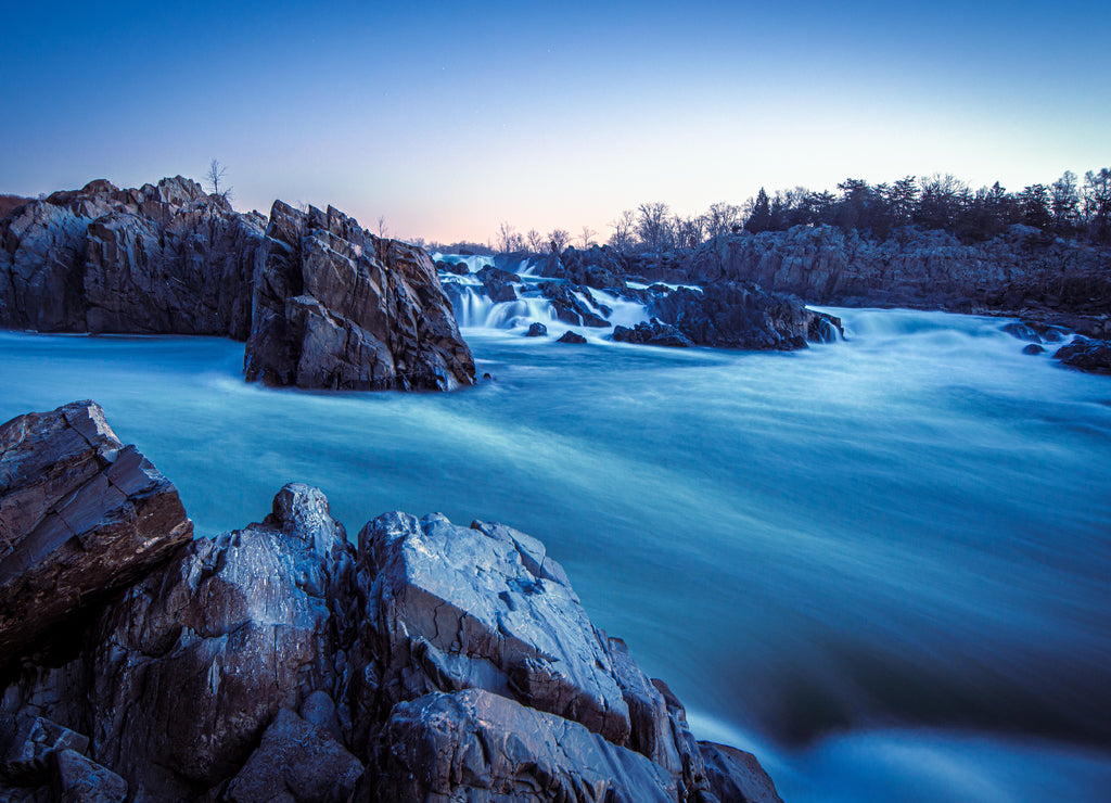 Great Falls Park in Virginia at sunrise