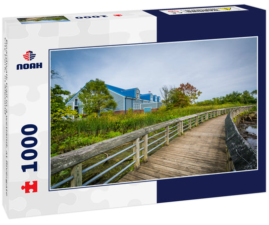 Boardwalk trail in a wetland, at Rivergate City Park, in Alexand