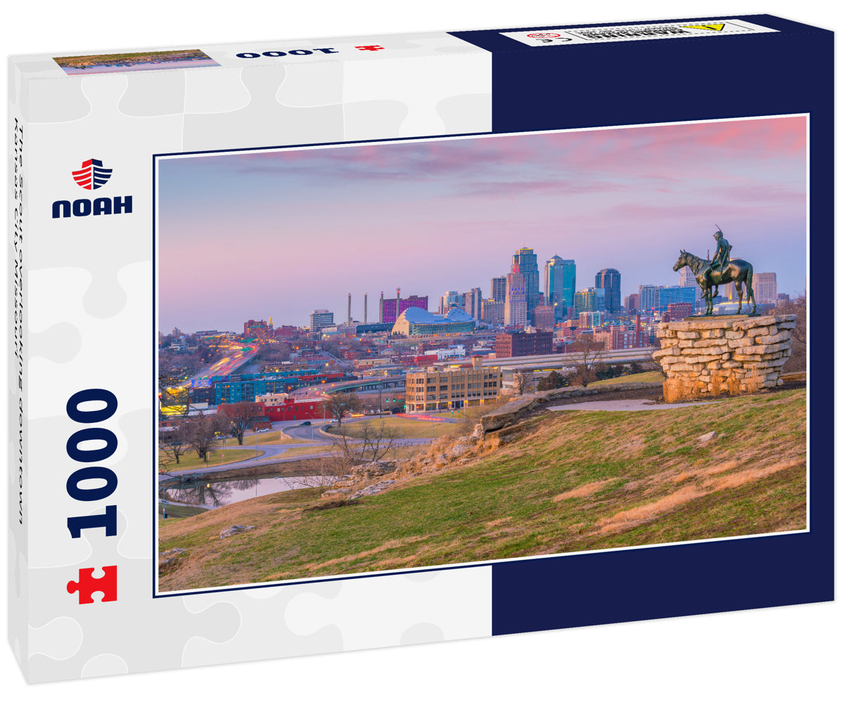 The Scout overlooking downtown Kansas City Missouri