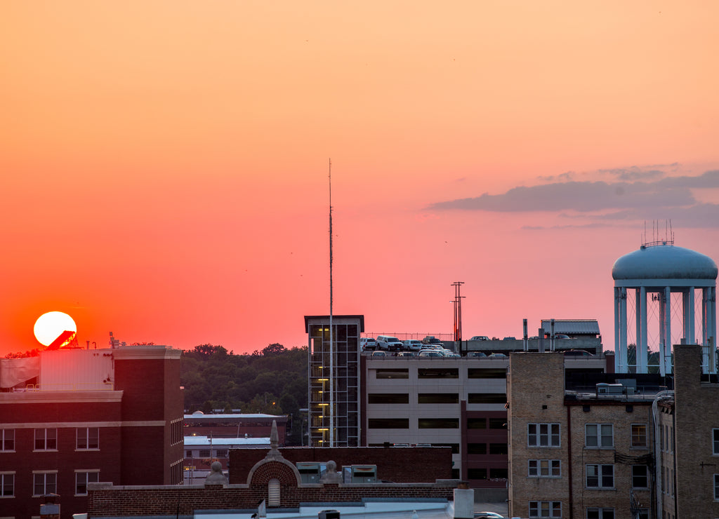 Columbia, Missouri Skyline at Sunset