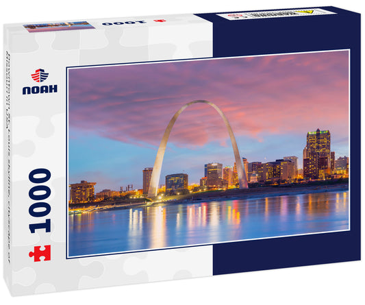 Downtown St. Louis skyline, cityscape of Missouri in USA