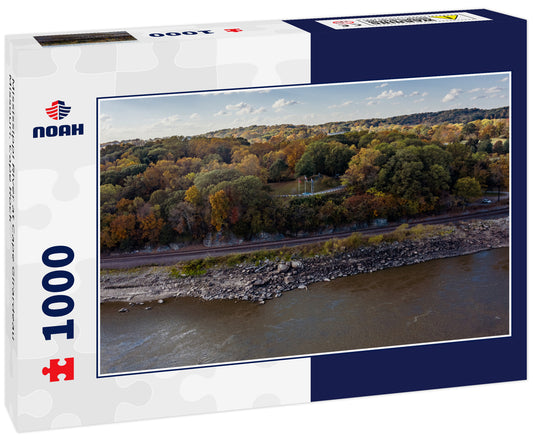 Mississippi River at Cape Girardeau Missouri. Cape Rock