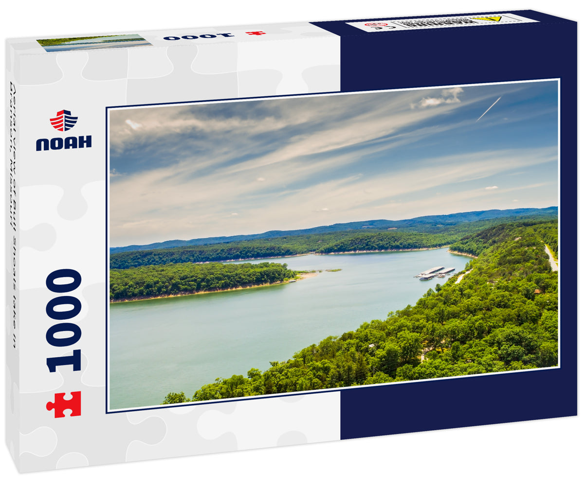 Aerial view of Bull Shoals lake in Branson, Missouri