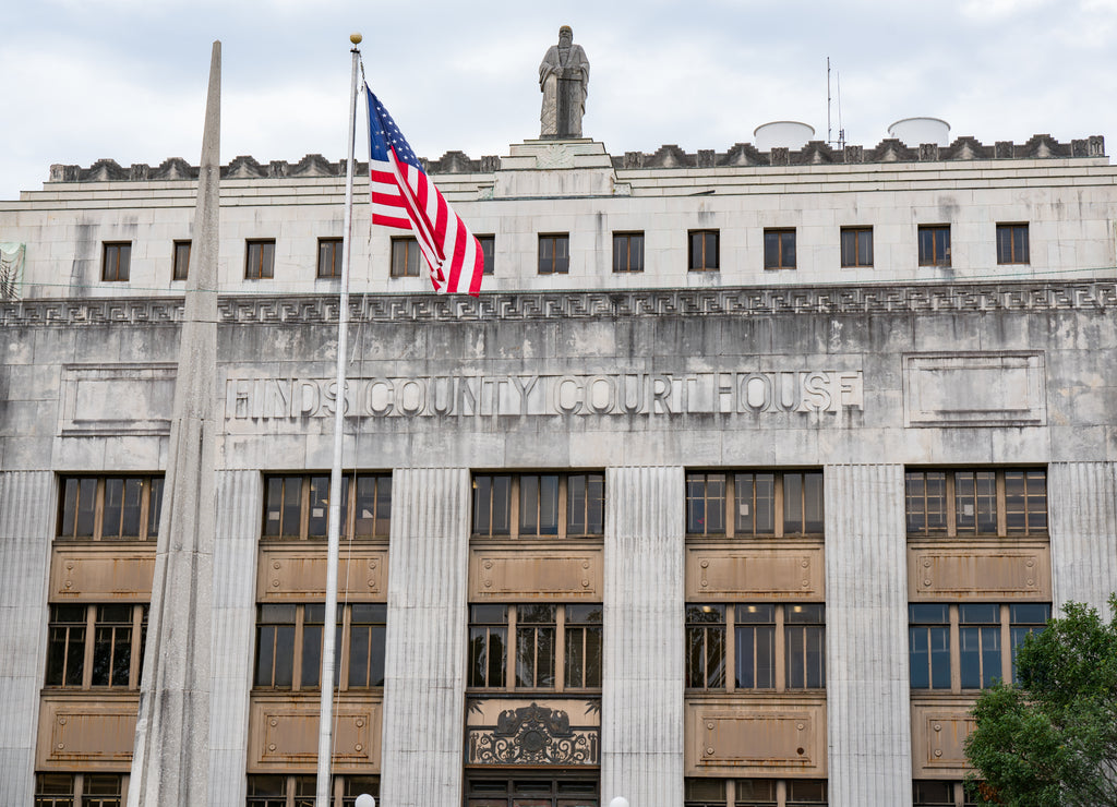 Exterior of the Hinds County Courthouse in Jackson, Mississippi