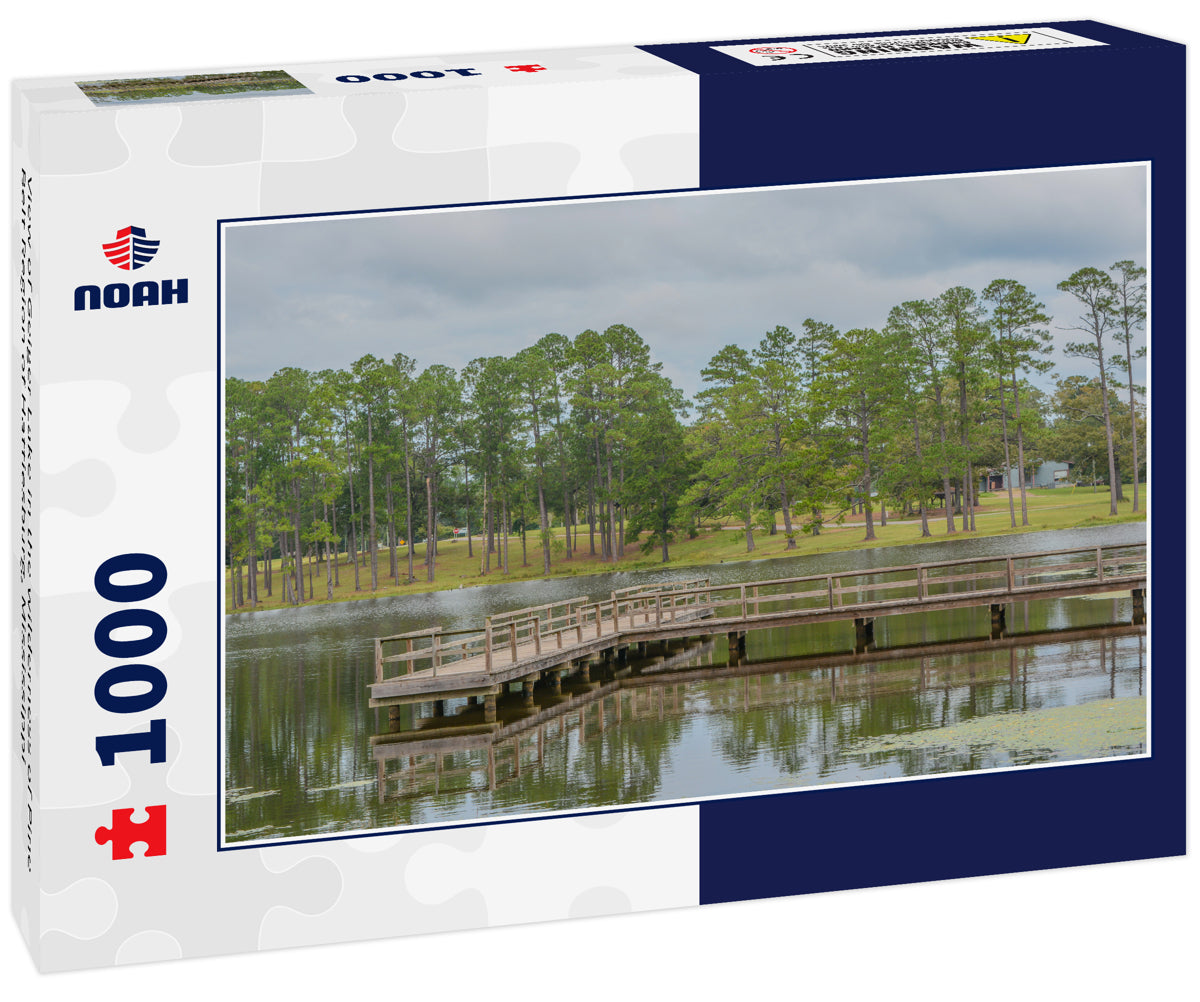 View of Geiger Lake in the wilderness of Pine Belt Region of Hattiesburg, Mississippi