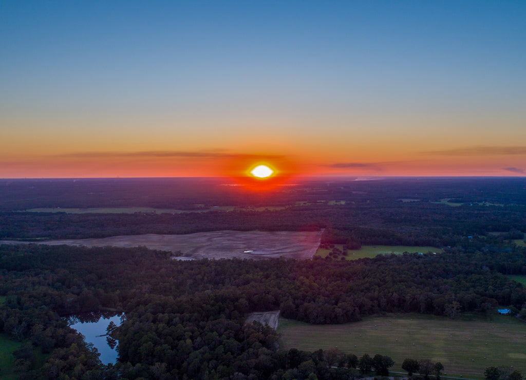 sunset in Lucedale, Mississippi