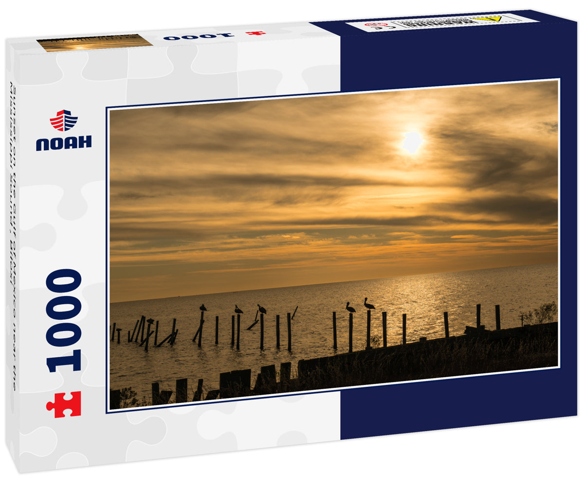 Sunset on the Gulf of Mexico near the Mississippi Sound , Biloxi