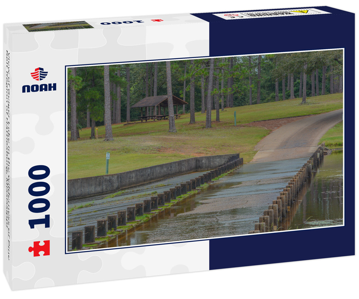 View of Geiger Lake in the wilderness of Pine Belt Region of Hattiesburg, Mississippi