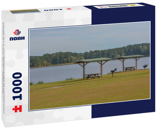 Picnic area on Okhissa Lake in Homochitto National Forest, Bude, Mississippi