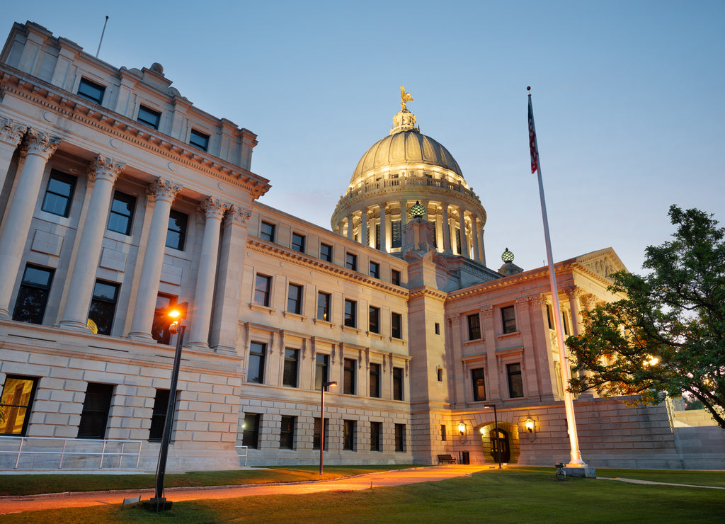 Mississippi State Capitol in Jackson, Mississippi, USA