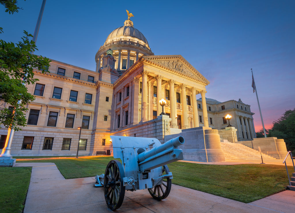 Mississippi State Capitol in Jackson, Mississippi, USA