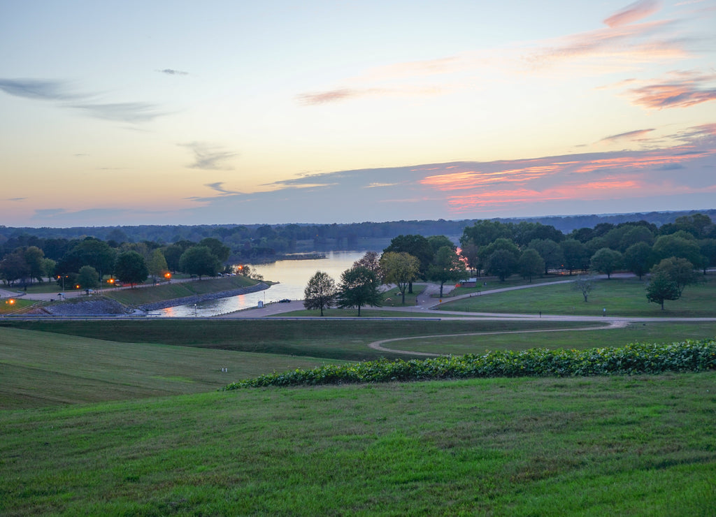 Beautiful Sardis Lake and dam, Mississippi